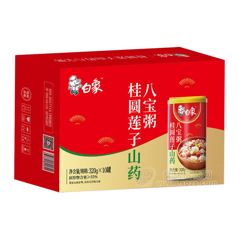 白象桂圆莲子山药八宝粥方便粥320gx10罐