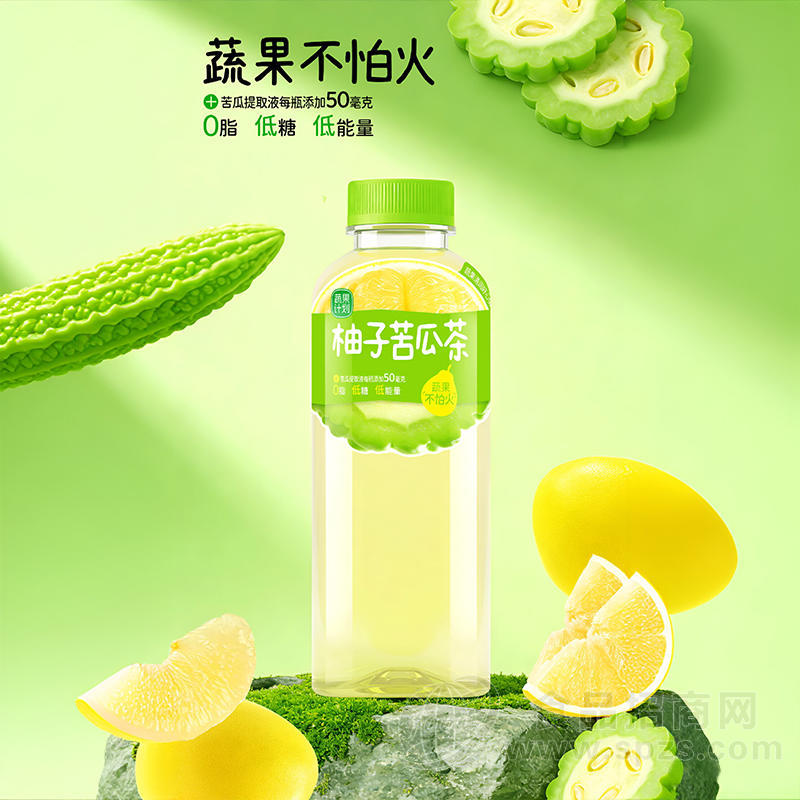 蔬果计划柚子苦瓜茶植物饮料500ml