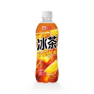 华七冰茶柠檬冰红茶碳酸茶饮料480ml
