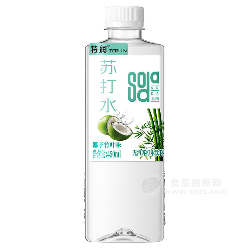 特润椰子竹叶味无汽苏打水饮料450ml