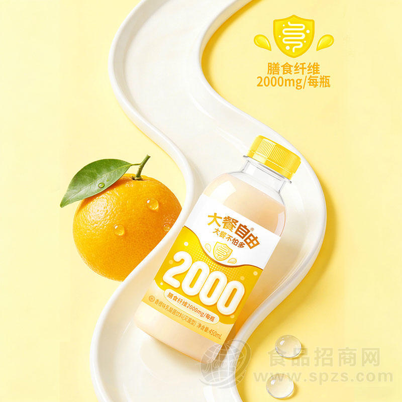 大餐自由香橙味乳酸菌饮料乳饮料450ml