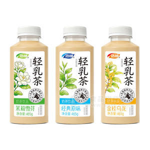 浩明无菌冷灌轻乳茶奶茶饮品风味饮料465g
