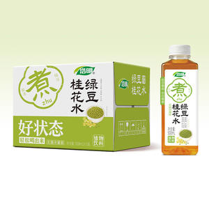 浩明无菌冷灌装绿豆桂花水植物饮料500mlx15瓶