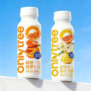 onlytree鲜橙胡萝卜汁金银花柚子汁果汁饮料
