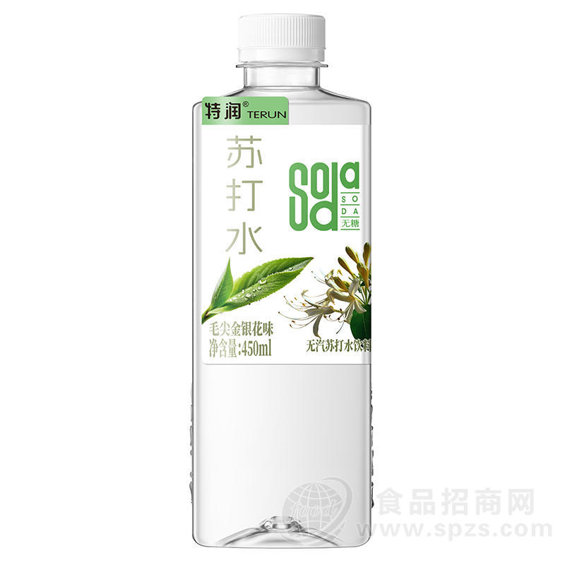 特润毛尖金银花味无汽苏打水饮料450ml