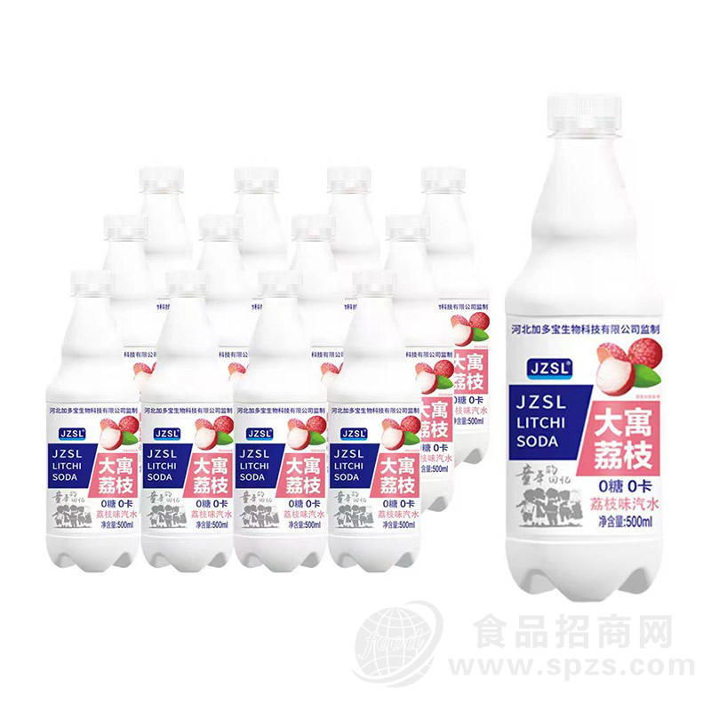 大寓荔枝味汽水风味饮料500ml