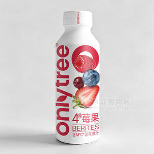onlytree4种莓果蓝莓原汁果汁饮料