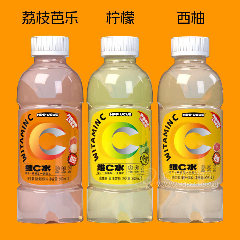维C水维生素果汁饮料600ml