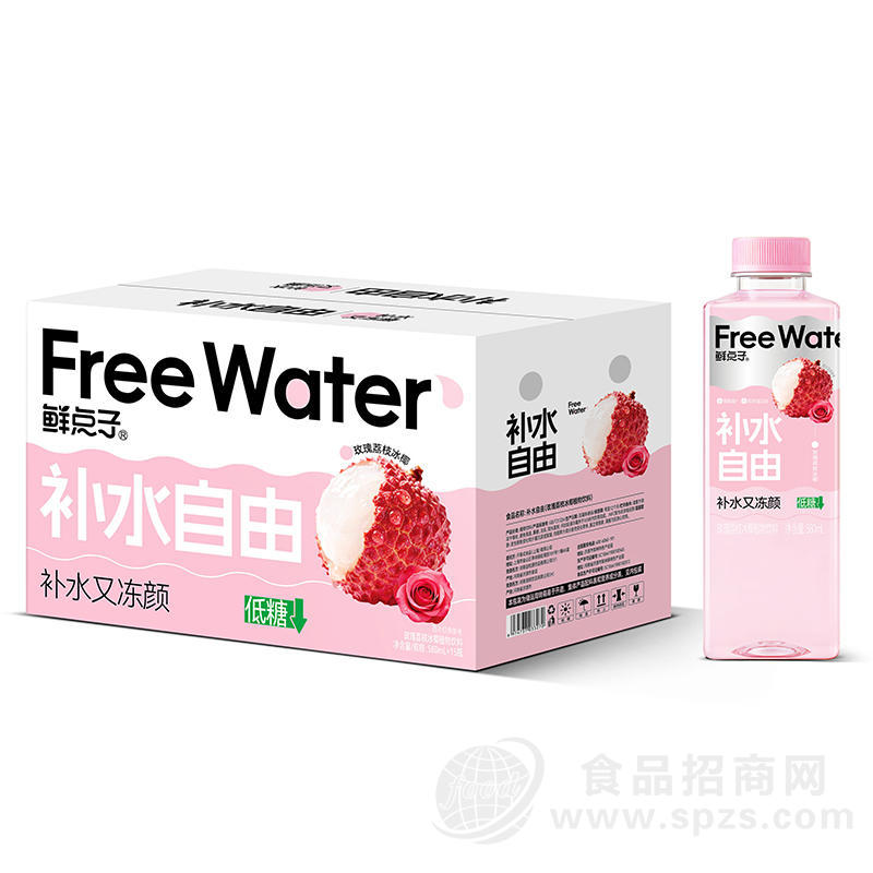 鲜点子玫瑰荔枝水植物饮料580mlx15瓶