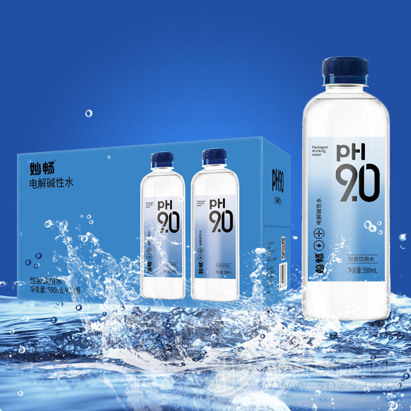 妙畅电解碱性水包装饮用水590mlx15瓶招商