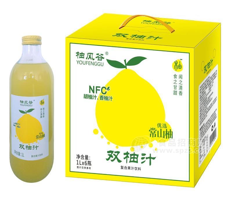 柚风谷双柚汁复合果汁饮料1LX6瓶 