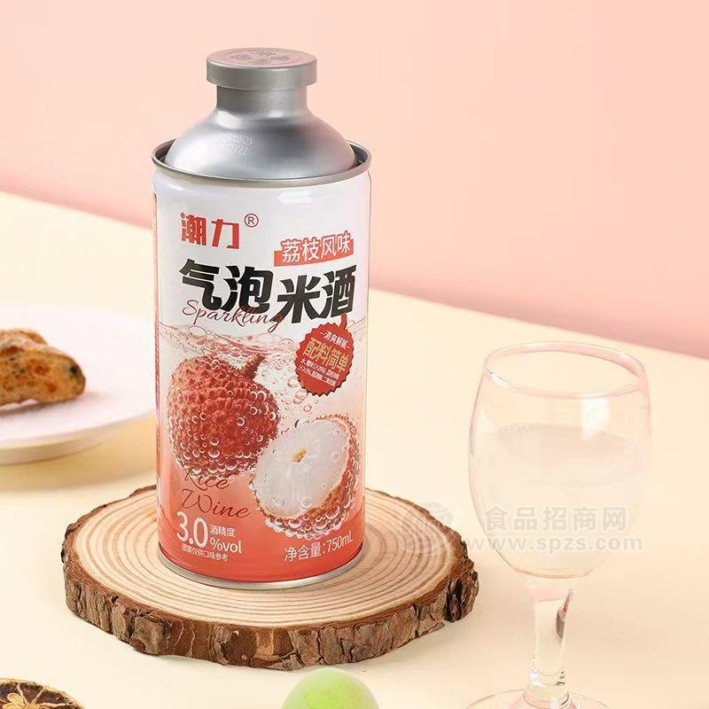 2026年新品潮力荔枝风味米酒750毫升马口铁瓶装