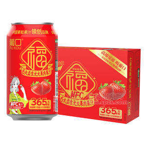葡口NFC草莓味6大益生元果肉果汁饮料