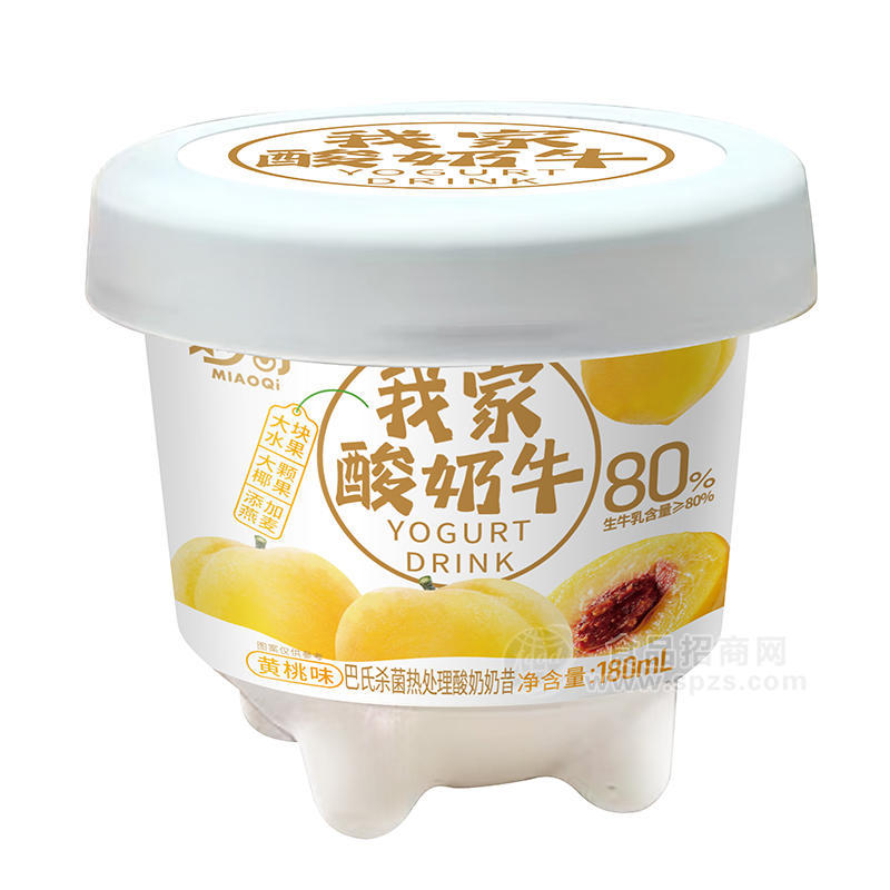 我家酸奶牛黄桃味酸奶180ml