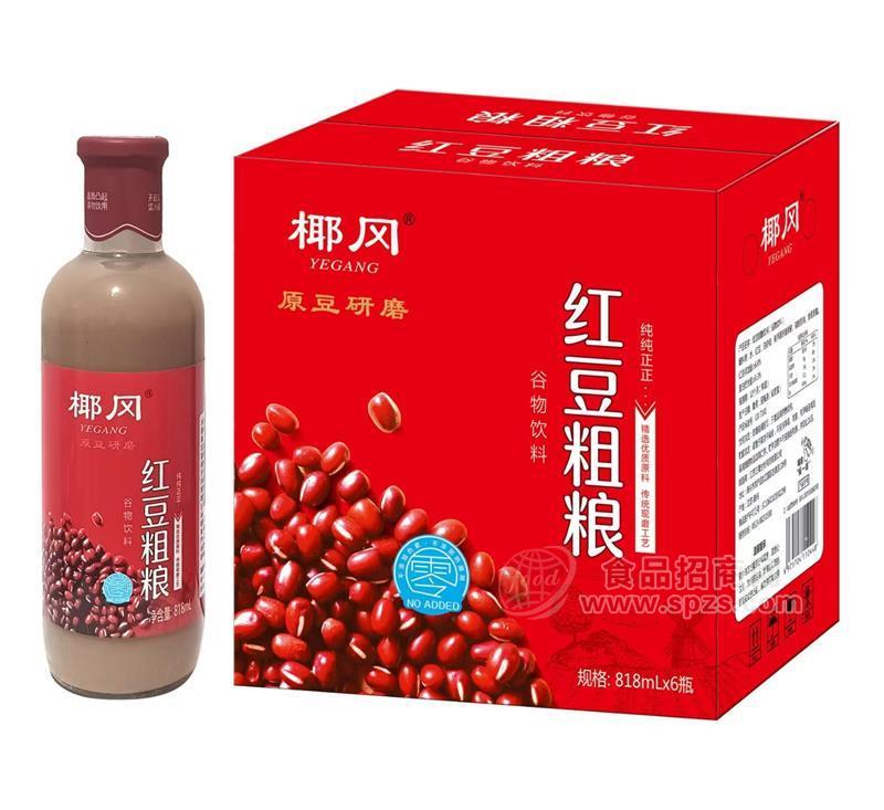 椰冈红豆粗粮谷物饮料818mlx6瓶 