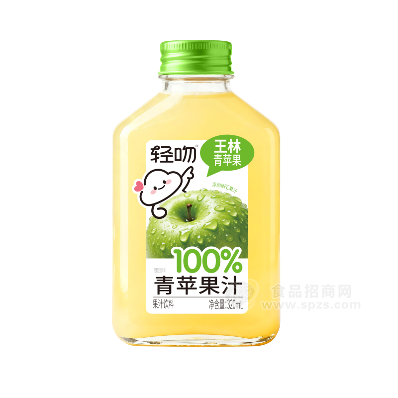 轻吻100%青苹果汁饮料320ml