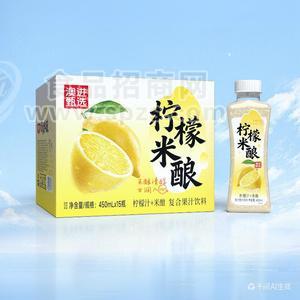 澳进甄选柠檬汁+米酿复合果汁饮料450mlx15瓶