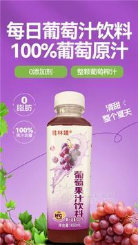 君林靖100葡萄果汁饮料450ml