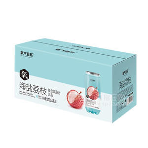 氧气音乐海盐荔枝复合果蔬汁饮品果汁饮料500mlx15罐