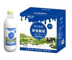 柚风谷原味酸奶乳饮料1LX6瓶