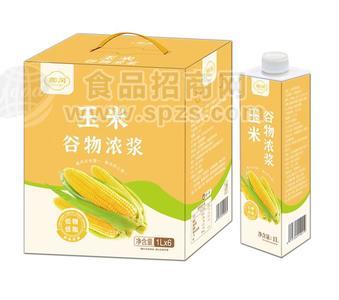 椰冈玉米谷物浓浆谷物饮料1LX6盒