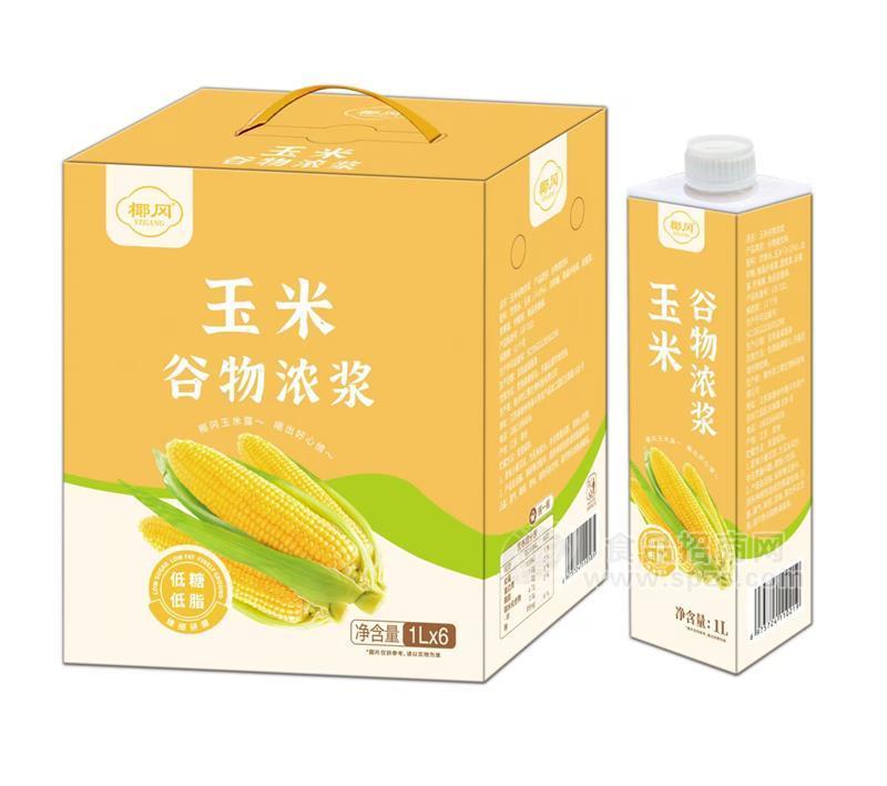 椰冈玉米谷物浓浆谷物饮料1LX6盒 