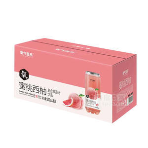 氧气音乐蜜桃西柚复合果蔬汁饮品果汁饮料500mlx15罐
