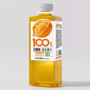 妙奇100%沙糖桔复合果汁饮料500ml