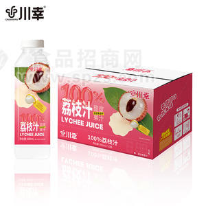 川幸100%荔枝汁果汁饮料600mlx15瓶