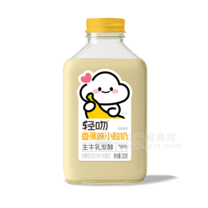 轻吻香蕉味小酸奶发酵型含乳饮料320g