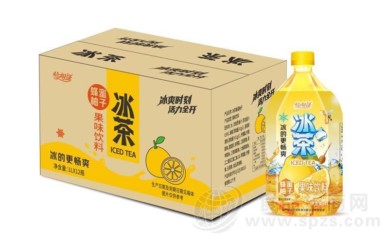 恰相逢蜂蜜柚子果味饮料冰茶1升