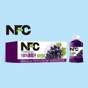 甄沃NFC100%葡萄汁果汁饮料420mlx15瓶