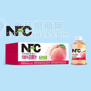 甄沃NFC100%白桃汁果汁饮料420mlx15瓶