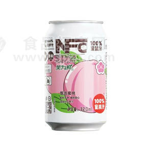 笑为鲜NFC100%蜜桃汁果汁饮料320ml
