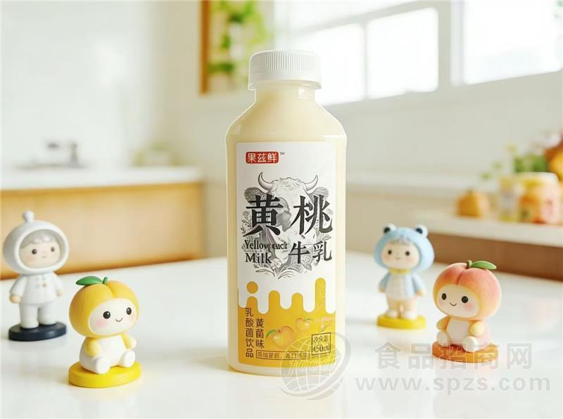 果兹鲜黄桃牛乳450ml