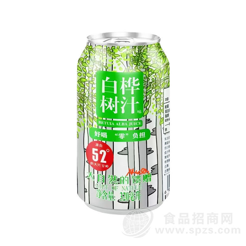 白桦树汁味风味饮料果汁饮料320ml