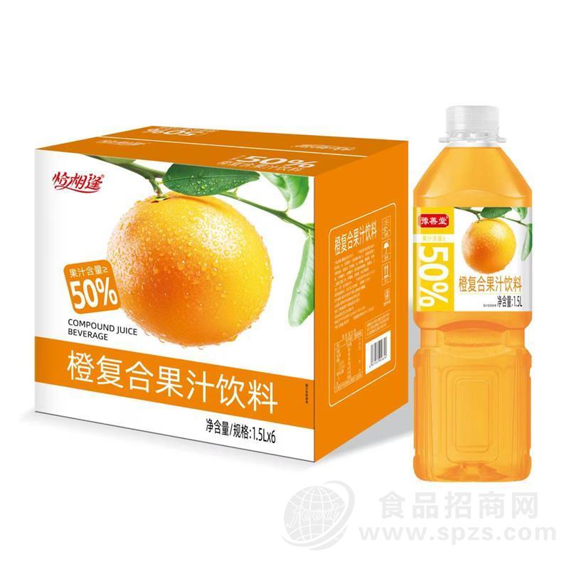 恰相逢橙味复合果汁饮料1.5升6瓶