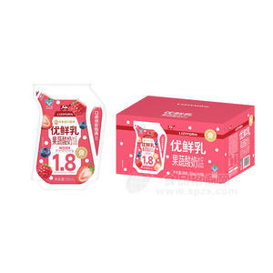 李子园优鲜乳果蔬酸奶饮品180mlx18袋