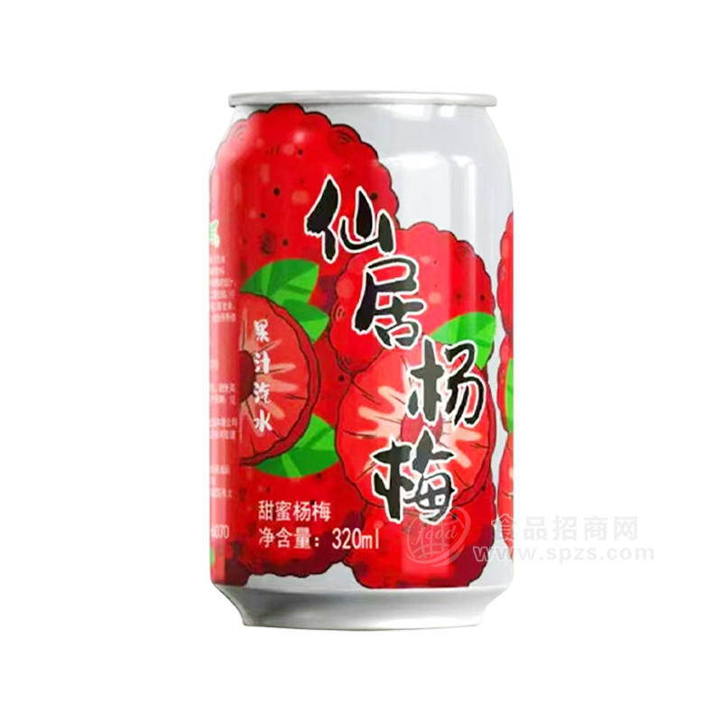 仙居杨梅果汁汽水风味饮料320ml