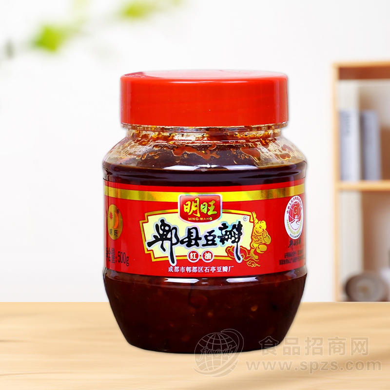 明旺红油郫县豆瓣酱调味酱调味品招商500g