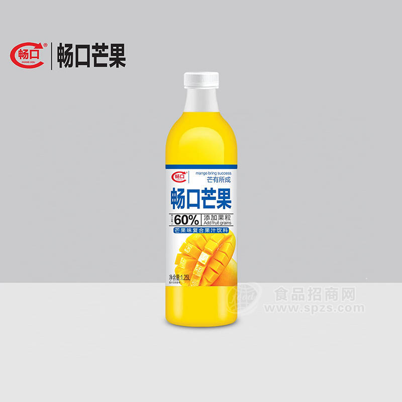 畅口芒果味复合果汁饮料1.25L