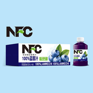 甄沃NFC100%蓝莓汁果汁饮料420mlx15瓶