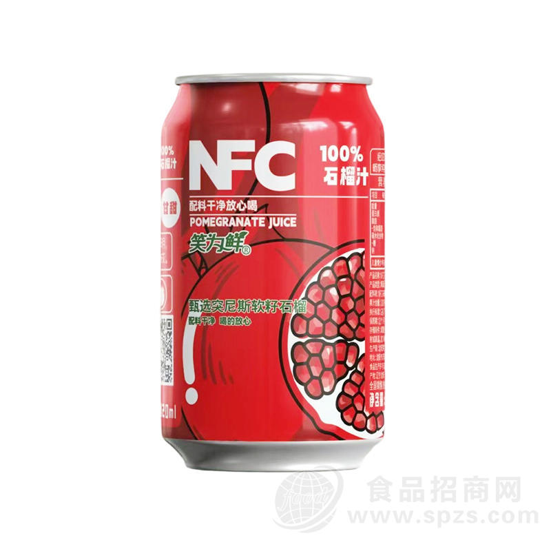 笑为鲜NFC100%石榴汁果汁饮料320ml