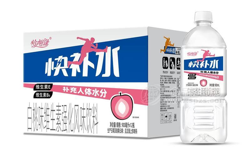 快补水白桃味维生素强化风味饮料900ml