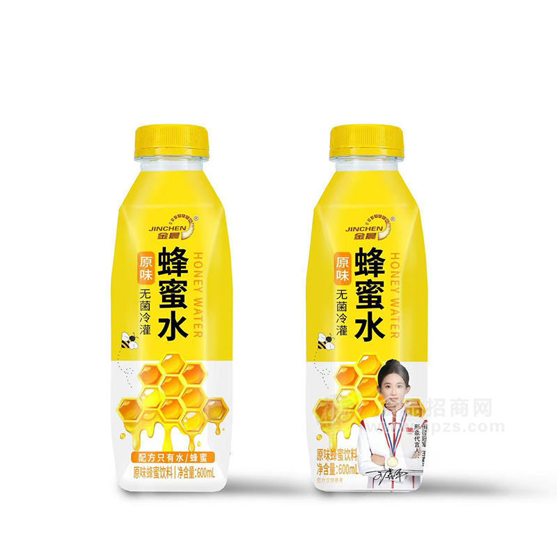 金晨无菌冷灌原味蜂蜜水风味饮料600ml