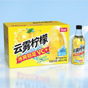 云雾柠檬维C气泡果汁汽水风味饮料480mlx15瓶