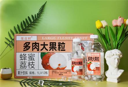 果兹鲜蜂蜜荔枝果肉大果粒1升12瓶