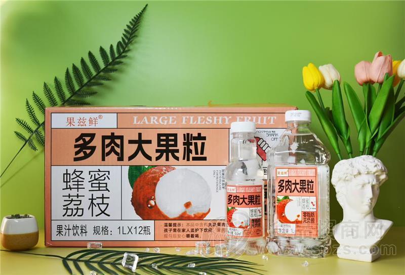 果兹鲜蜂蜜荔枝果肉大果粒1升12瓶