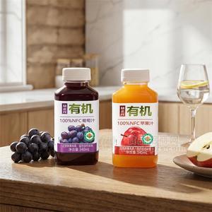 益正元有机100%NFC葡萄汁苹果汁饮料340ml