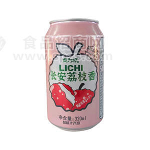 笑为鲜长安荔枝香荔枝汁汽水风味饮料320ml